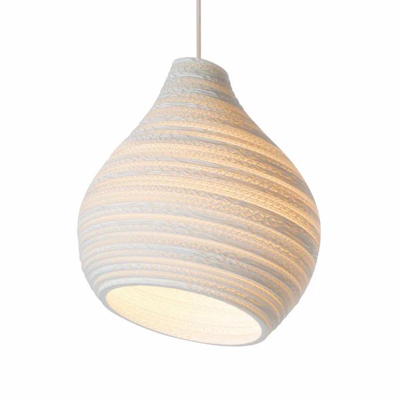 Scraplights Hive - Sospensione bianca design organico in cartone