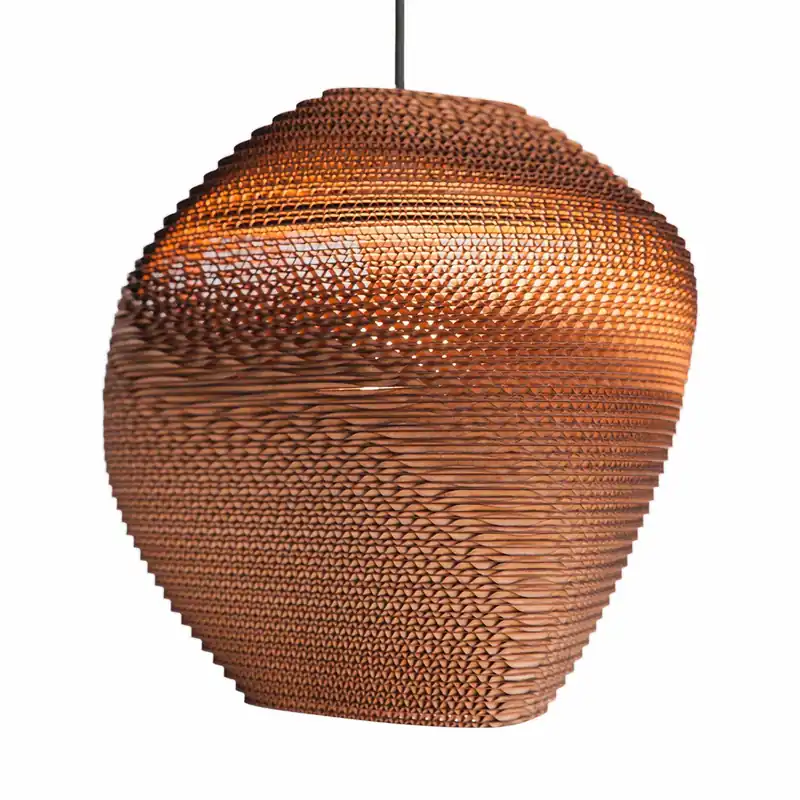 Scraplights Allyn - Sospensione naturale in cartone design