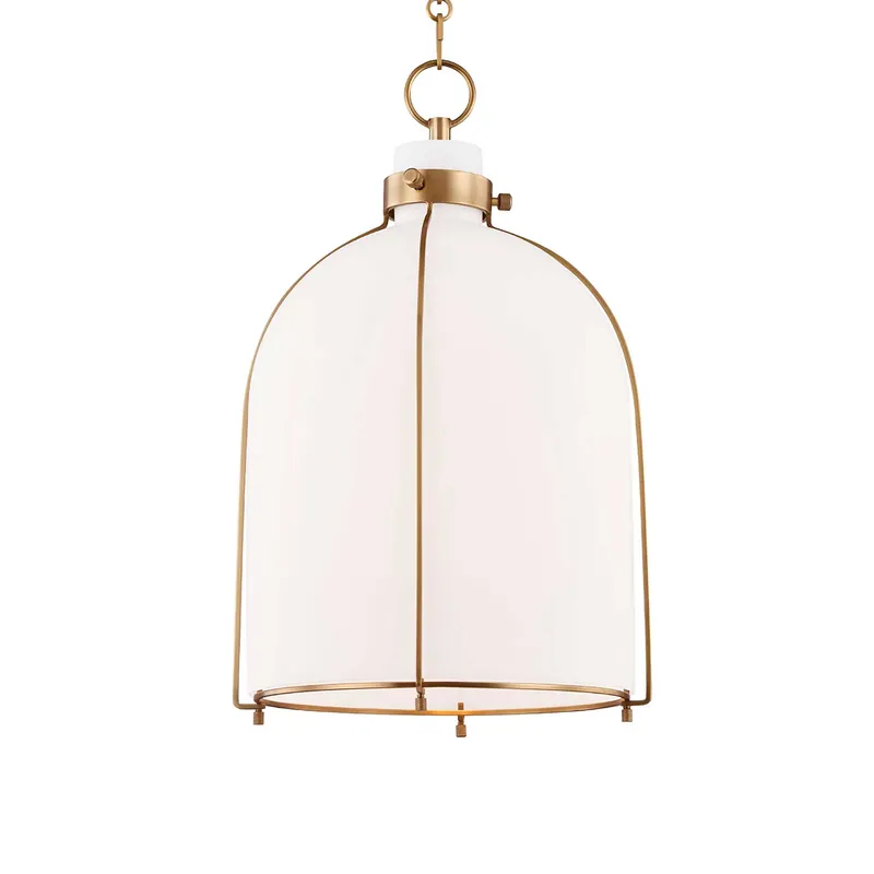 Eldridge - Sospensione vintage in vetro e ottone per cucina