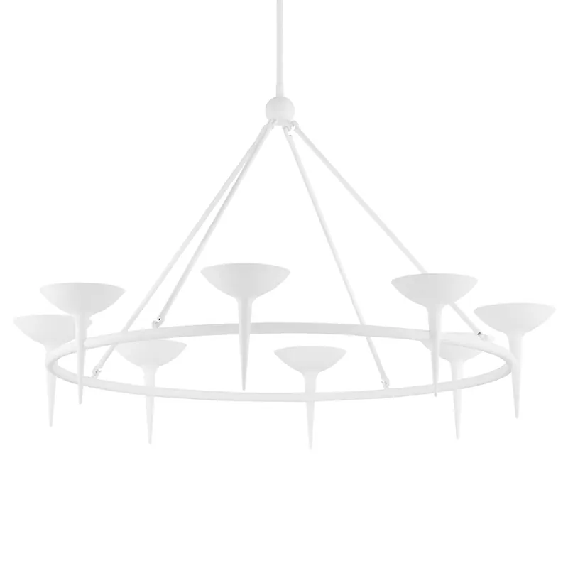 Cecilia - Grande lampadario bianco stile chandelier per soggiorno