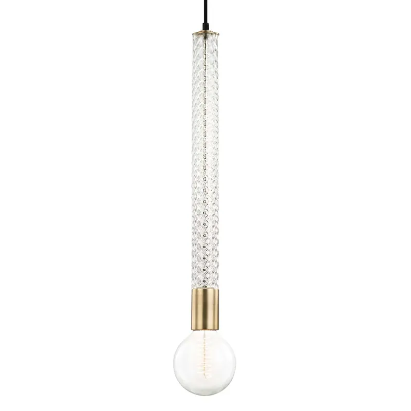 Pippin - Sospensione chic in vetro e ottone o acciaio design