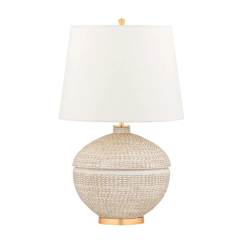 Katonah - Lampada da comodino da terra etnica in ceramica
