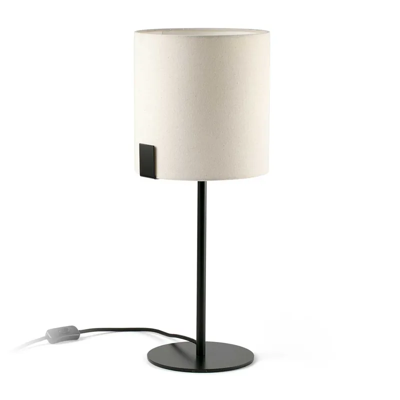 Nila - Lampada da comodino con paralume in tessuto per camera moderna