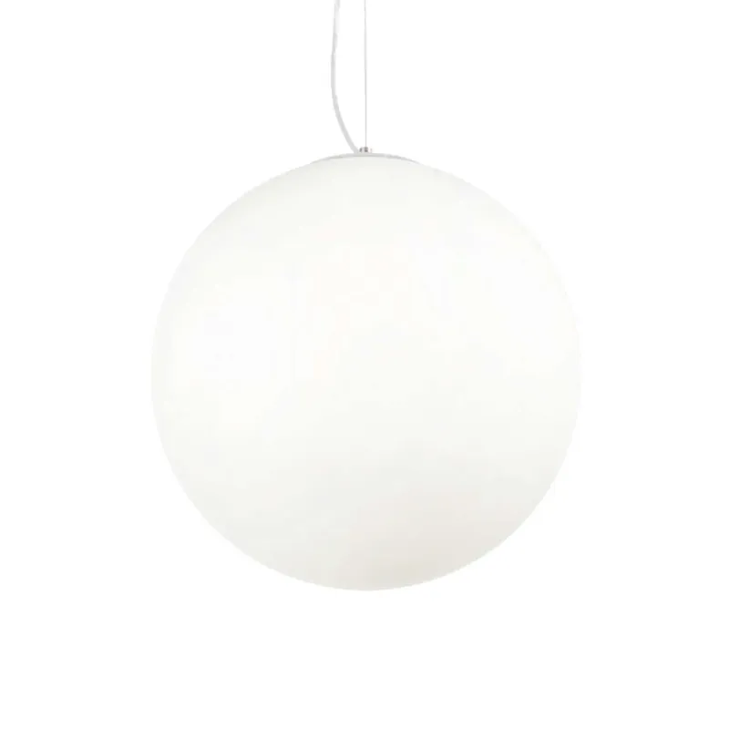 Mapa - Sospensione sfera in vetro bianco opaco design