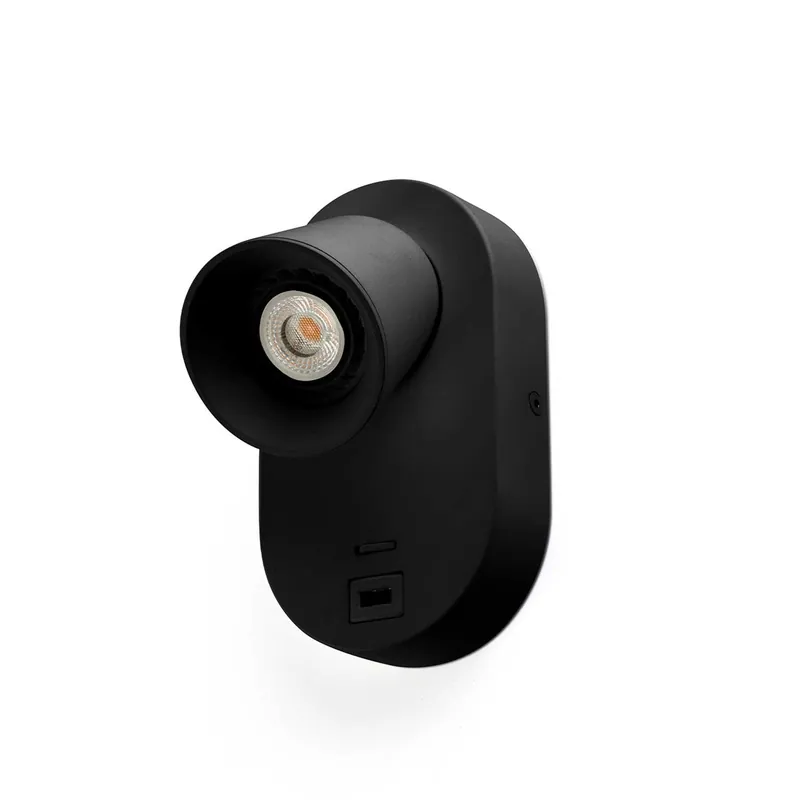 Corb - Applique da parete lettura con porta USB per camera