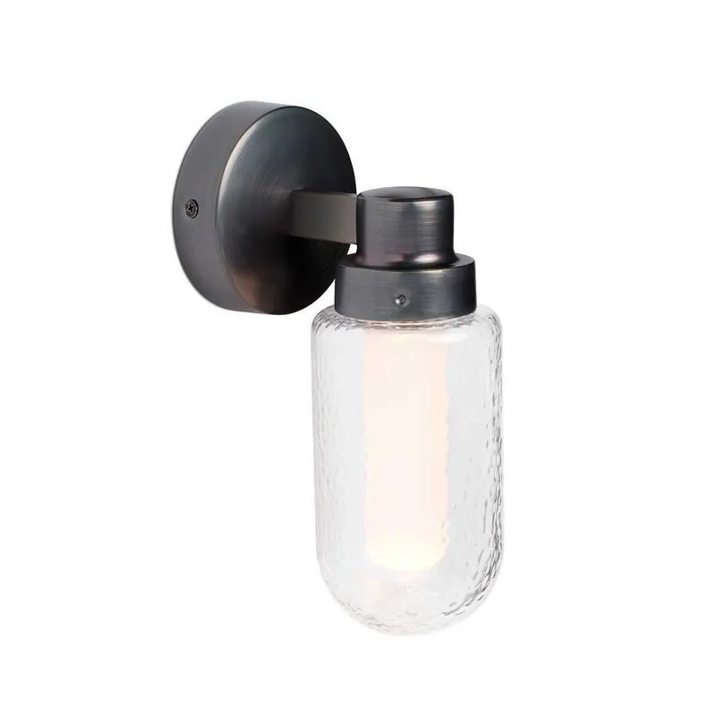 Brume - Applique da parete LED antracite per bagno vintage
