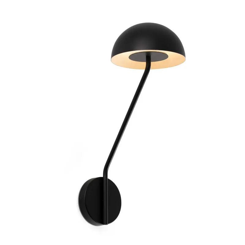 Pure - Applique da parete led nera design per soggiorno