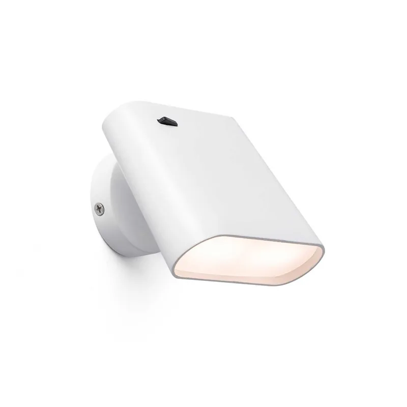 Aurea - Applique da parete bianca led stile proiettore