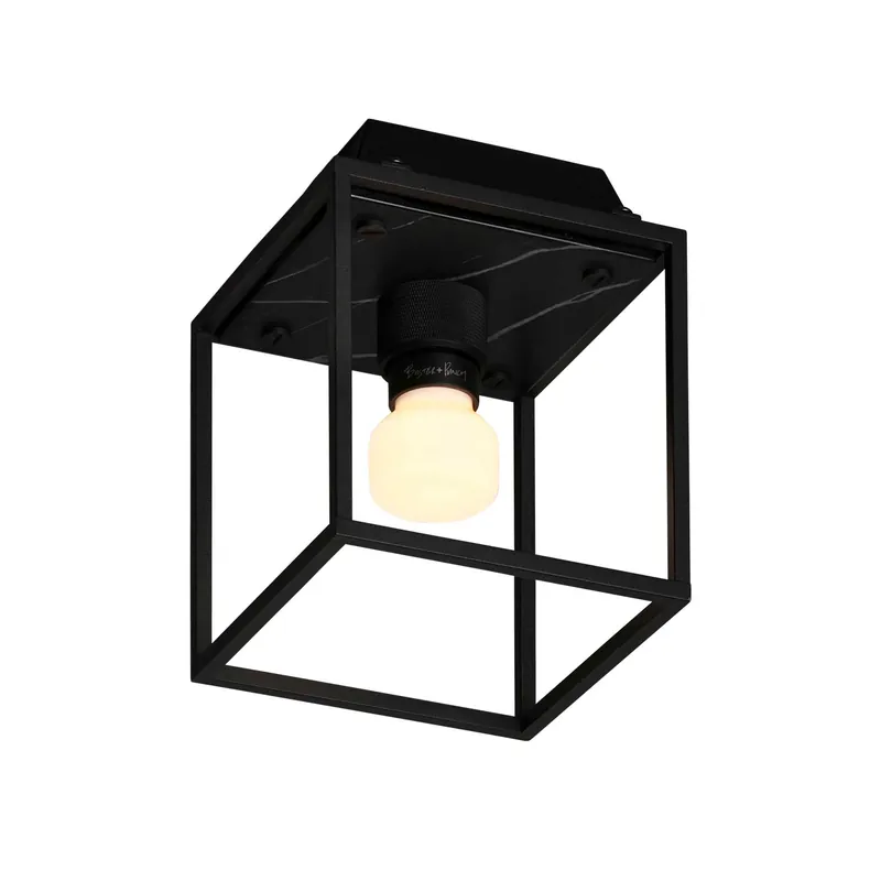Caged Ceiling Small - Plafoniera contemporanea a gabbia in metallo e marmo