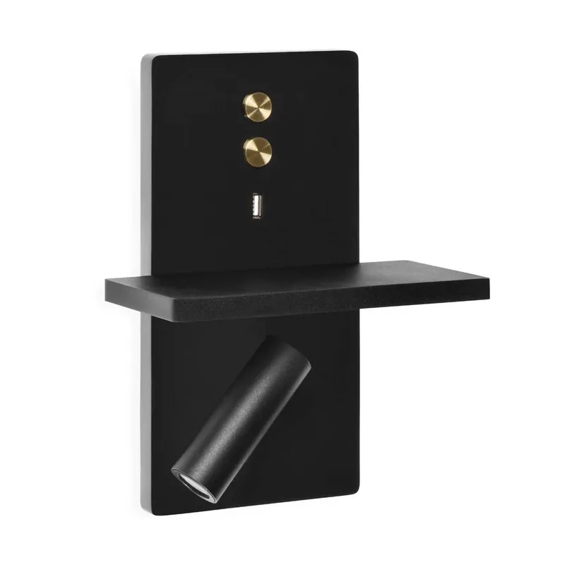 E-lamp - Applique da parete LED per lettura con caricatore USB-C e induzione