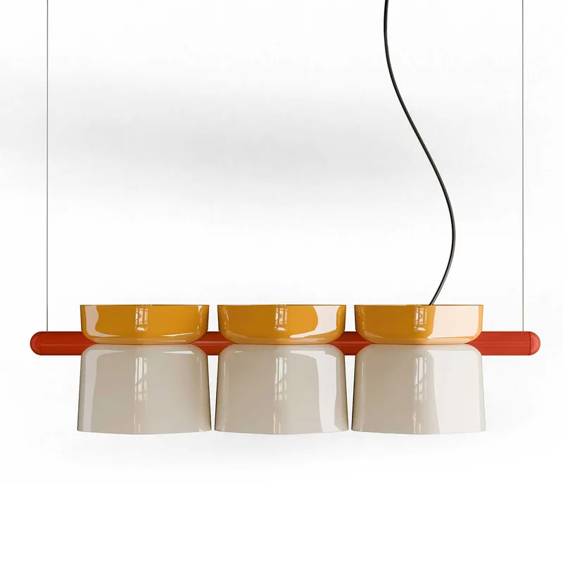 Yakitori - Lampadario per sala da pranzo in ceramica design contemporaneo