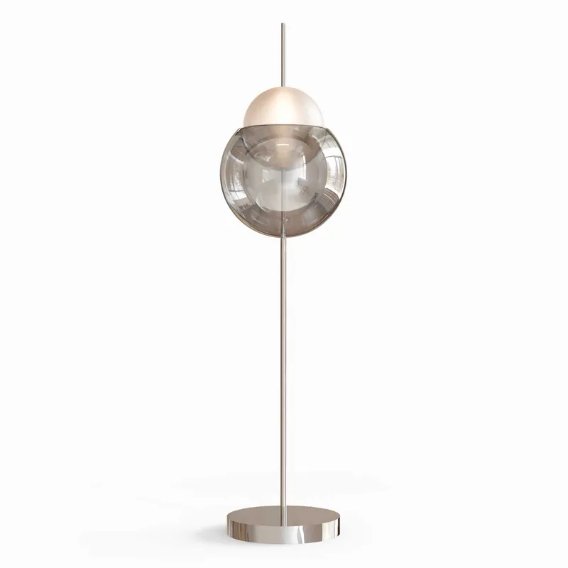 Galileo - Lampada da terra LED lussuosa sfera in vetro design per soggiorno