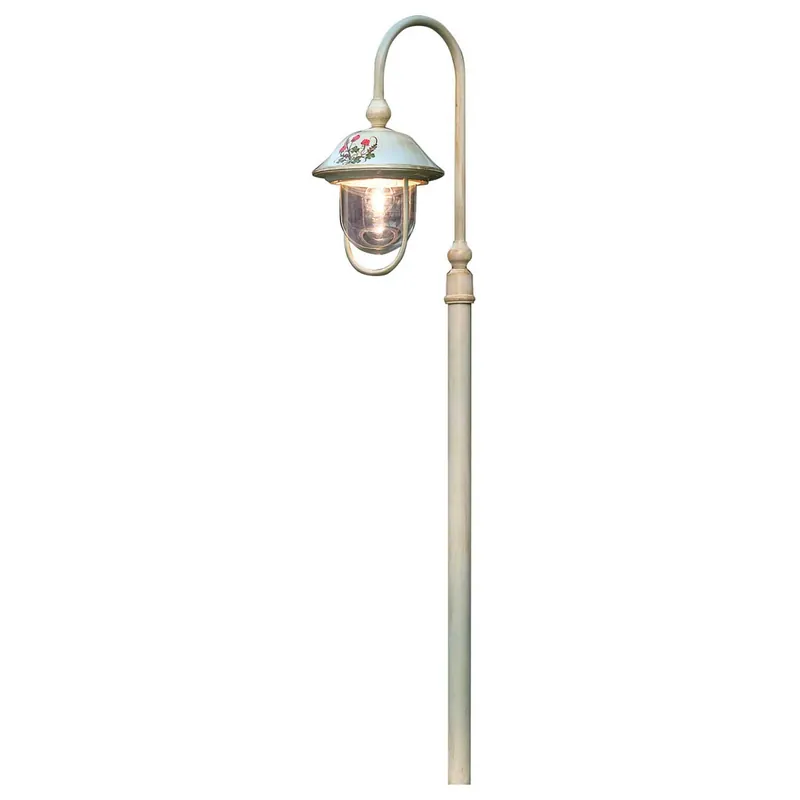 Bari - Lampione bianco da esterno stile shabby chic