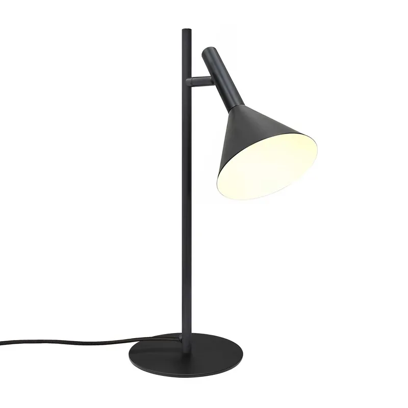 Kelvis - Lampada da appoggio in acciaio nero per soggiorno vintage