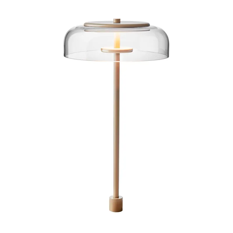 BLOSSI Inset - Lámpara de mesa integrada de vidrio, lujosa y moderna