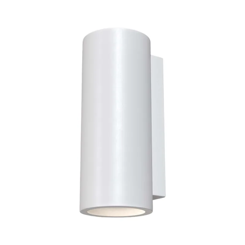 PARMA - Aplique de pared cilíndrico de yeso para pintar