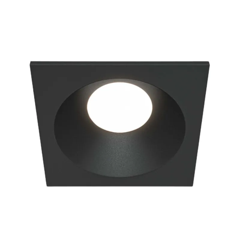 ZOOM - Foco empotrado cuadrado exterior impermeable, negro o blanco, 85mm
