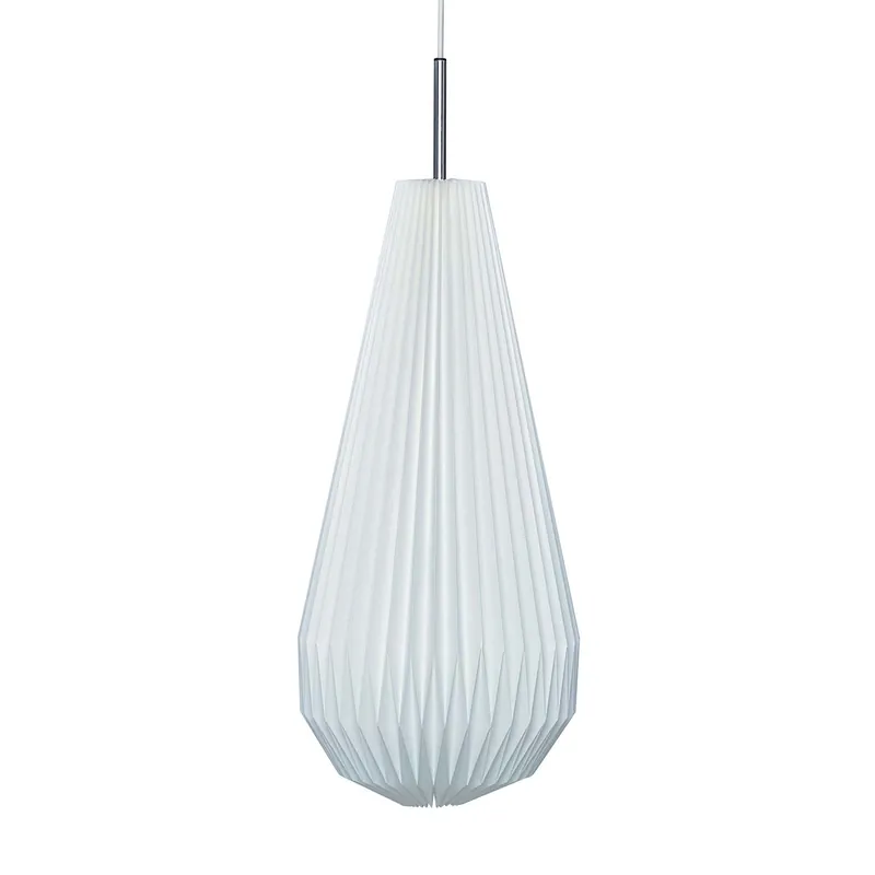 COMET - Lámpara colgante forma de gota en pvc plisado artesanal