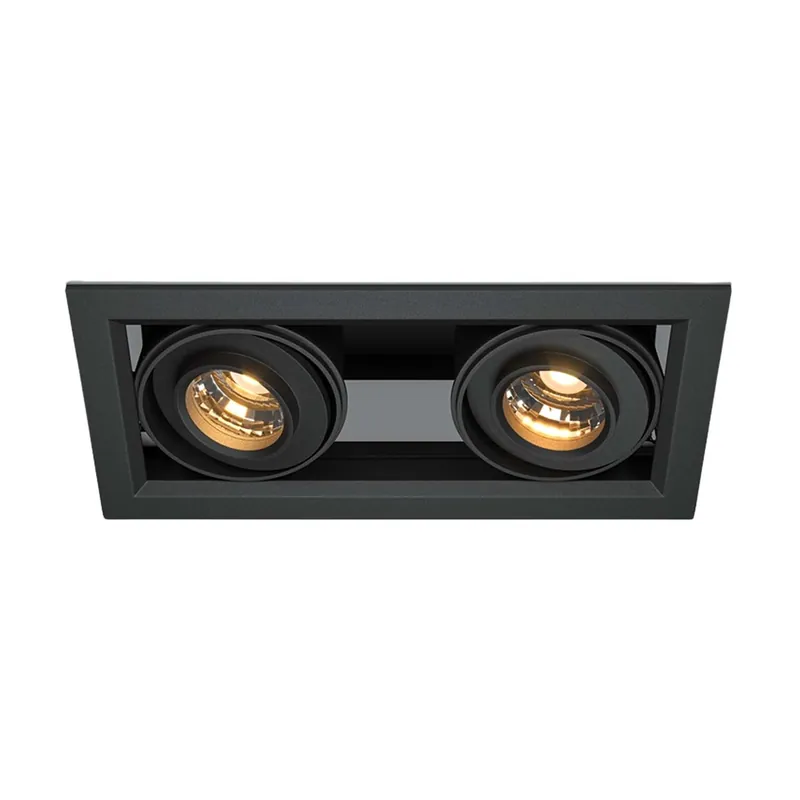 METAL MODERN - Doble foco empotrado LED integrada en aluminio