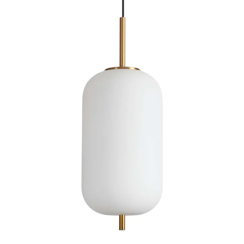 Umile - Lámpara colgante de vidrio opaco art déco