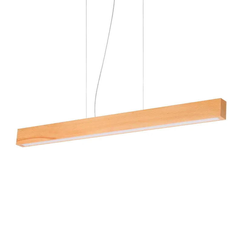 CRAFT - Lámpara colgante lineal de madera con LED integrada