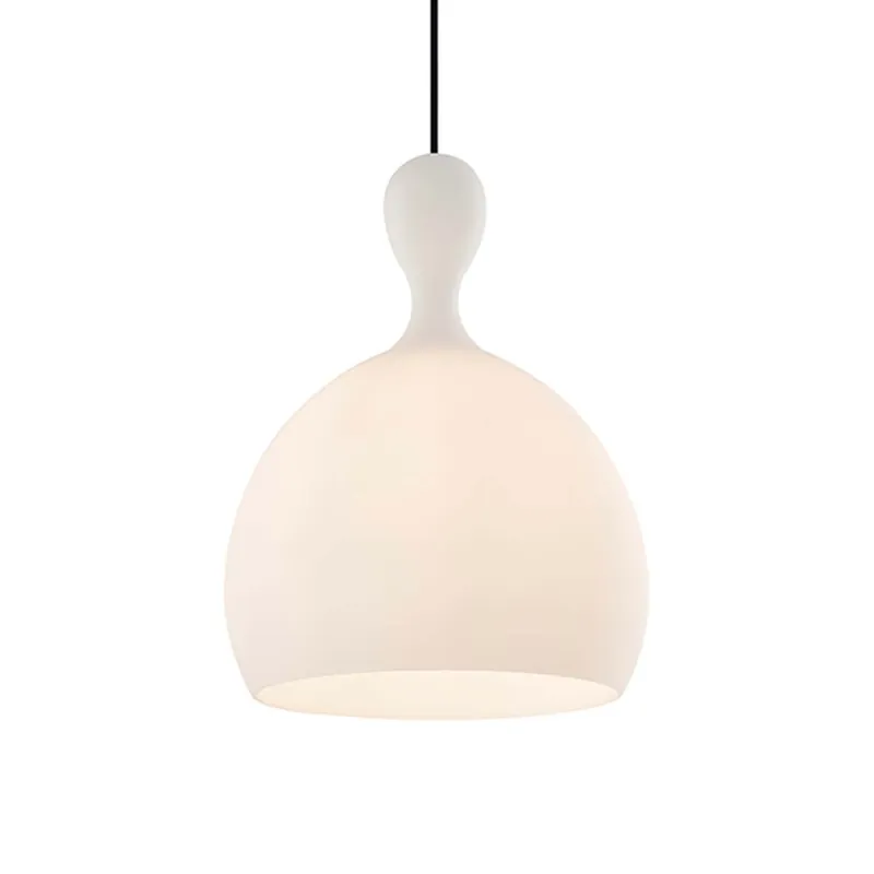 DUEODDE OPALIC - Lámpara colgante de vidrio soplado opaco de diseño