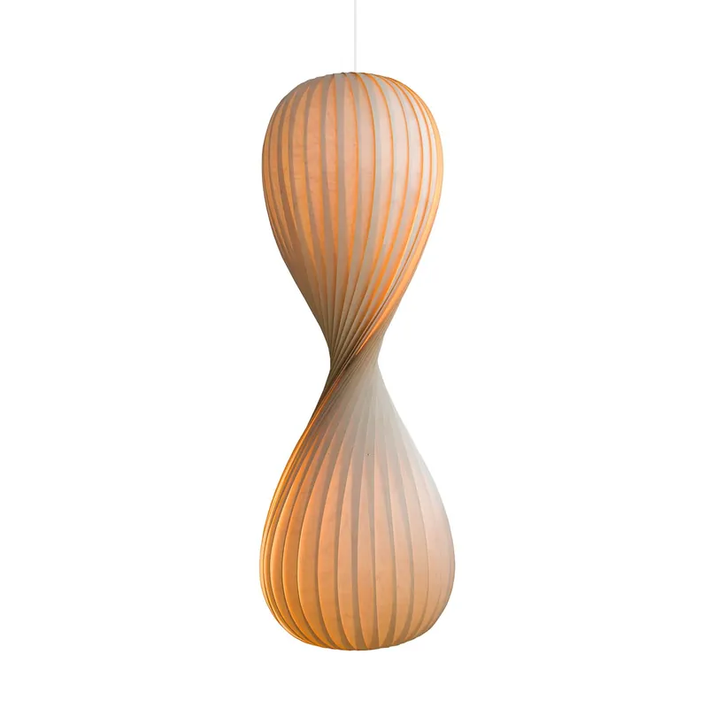 TR10 - Lámpara colgante de láminas de madera torsionadas diseño