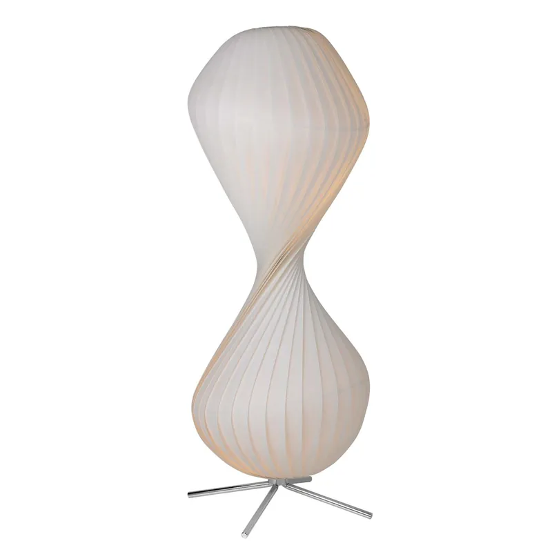 TR32 - Lámpara de pie torsadada en láminas de papel diseño