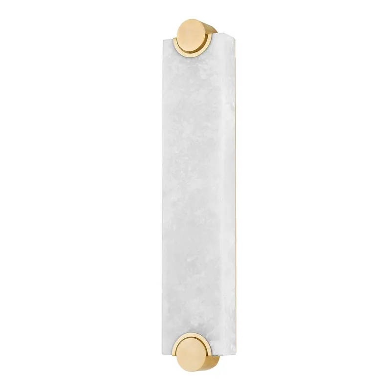 Brant - Aplique dorado de latón y alabastro moderno