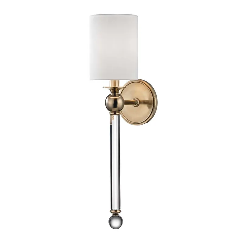 Gordon - Aplique de pared dorado latón o acero vintage