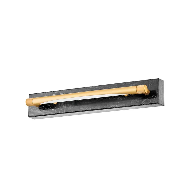 Hayden - Aplique de pared dorada y mármol negro diseño elegante