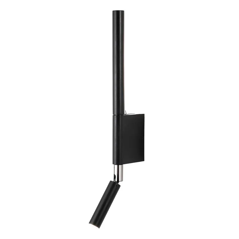 Canut - Aplique de pared con luz de lectura LED de acero para dormitorio