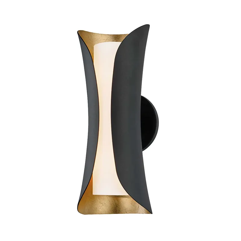 Josie - Aplique de pared diseño moderno en metal dorado y vidrio