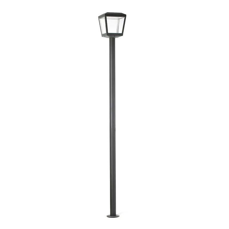 Plaza - Lámpara de pie led de acero para exterior moderno