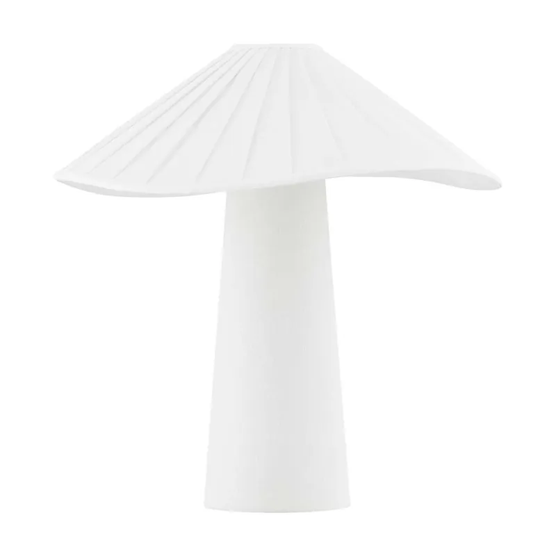Chanterelle - Lámpara de mesa de lino diseño chic para salón