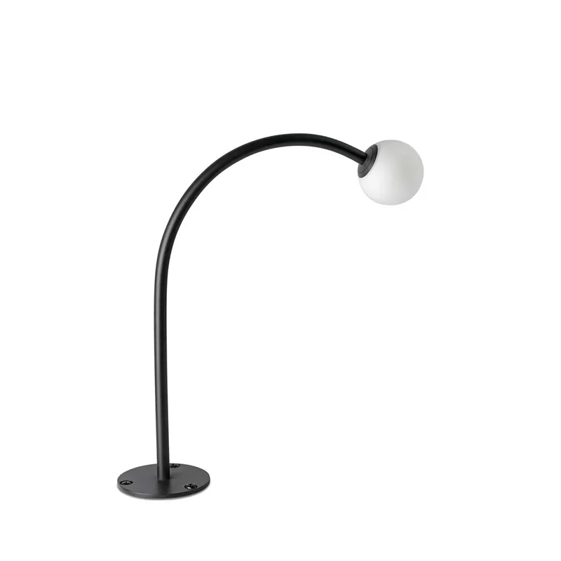 Cuca - Poste led de jardín en acero negro diseño moderno