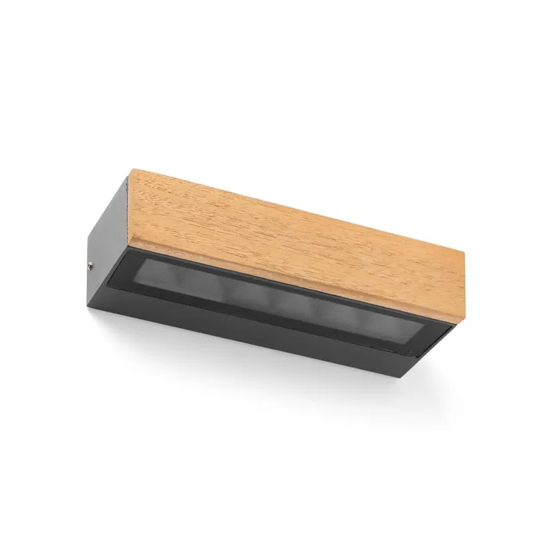 Doro - Aplique de pared exterior led en madera