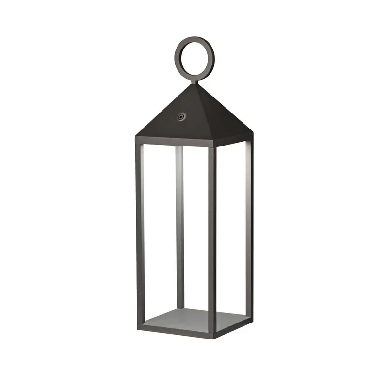 Argus - Lámpara portátil led en aluminio gris oscuro para exterior moderno