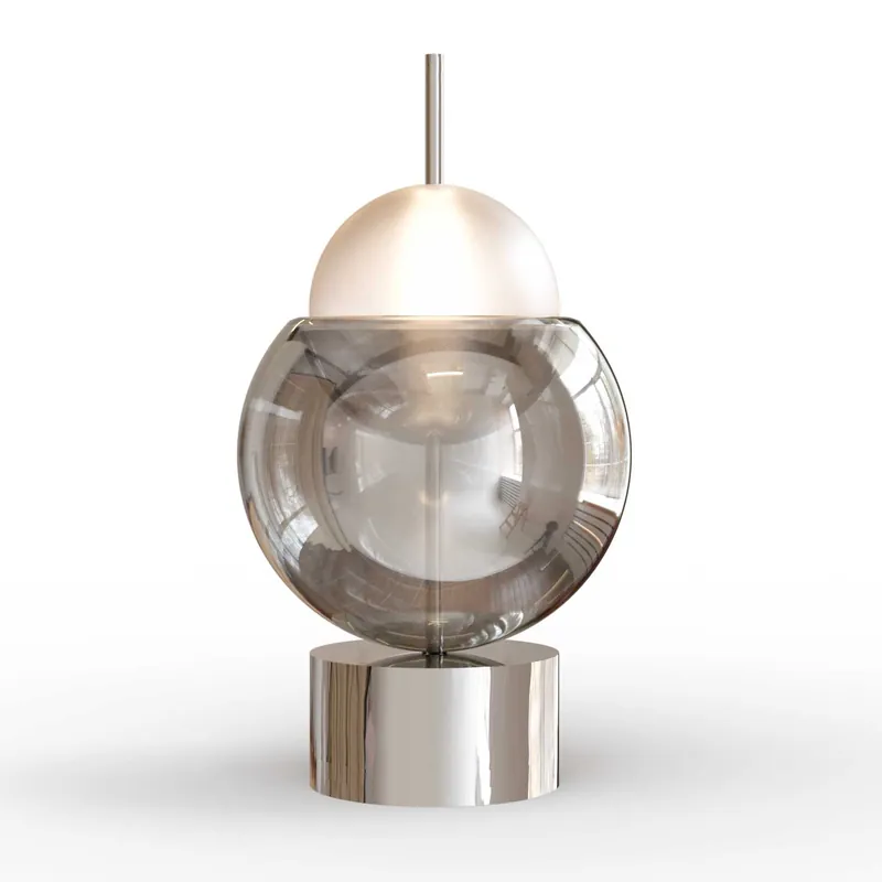 Galileo - Lámpara LED lujosa esfera de vidrio de diseño para dormitorio