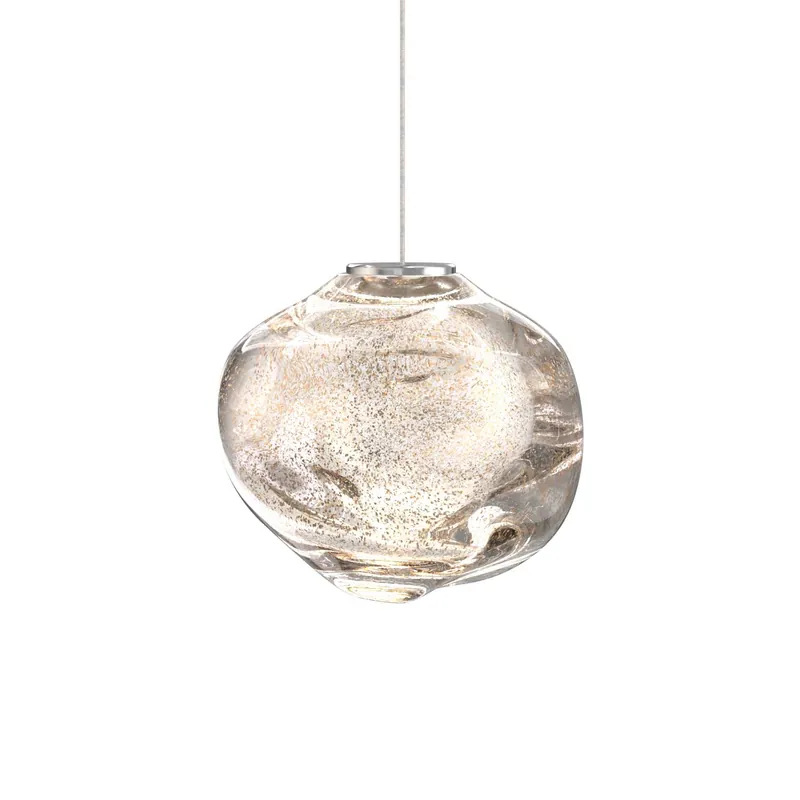 Raw - Lámpara colgante LED lujosa de vidrio de diseño interior