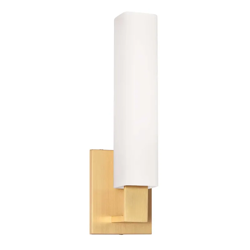 Livingston - Aplique de pared moderno de latón y vidrio