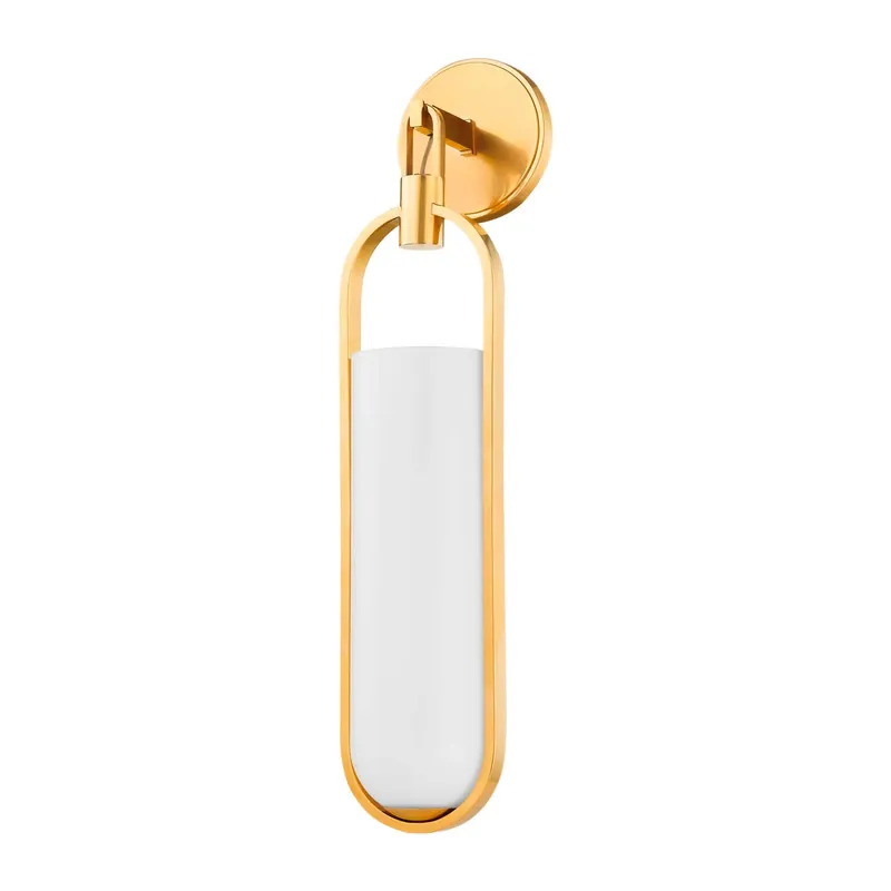Lorimer - Aplique de pared LED dorado para sala contemporánea