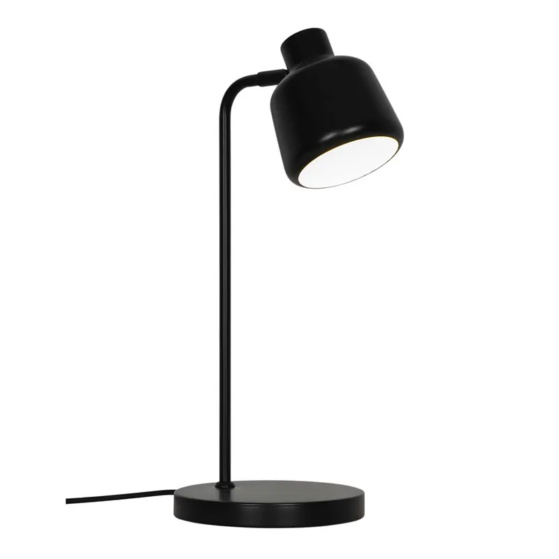 Louella - Lámpara de mesa de acero negro para oficina moderna