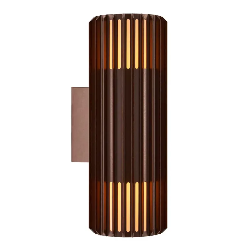 Aludra - Aplique de pared doble exterior moderno en acero
