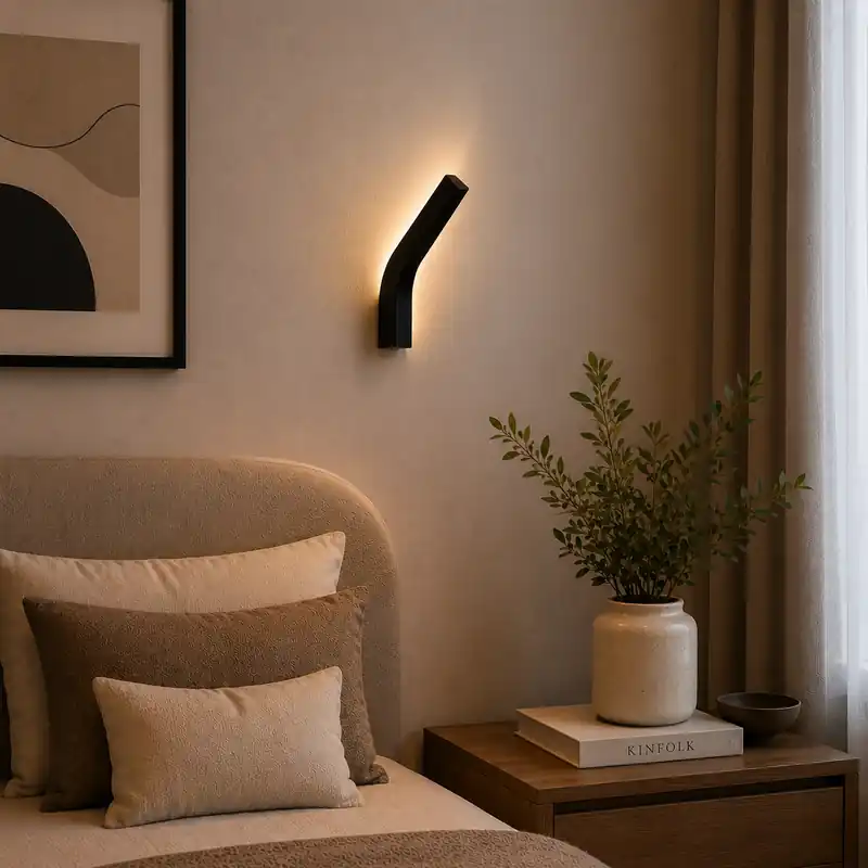 Aplique de Pared E14 Negro (Sin Lámpara) Layla [HO-E14WALLLIGHT-C-B]