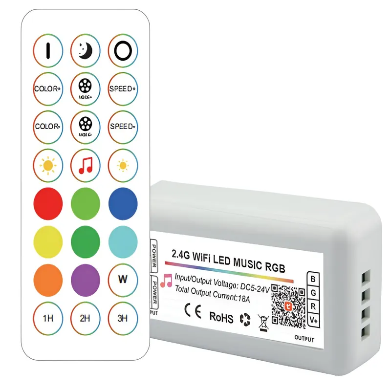 Tuya Wifi 2.4G RF RGB LED Controller 24 nycklar [HLP-YS-WIFI-RF24-03]