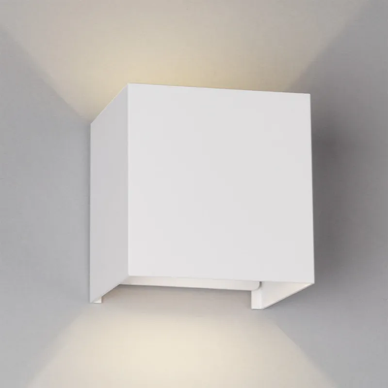 Utomhus LED-vägglampa 2x5W 100Lm/W IP65 Vit 4000K [HO-APL06-IP65-WW]