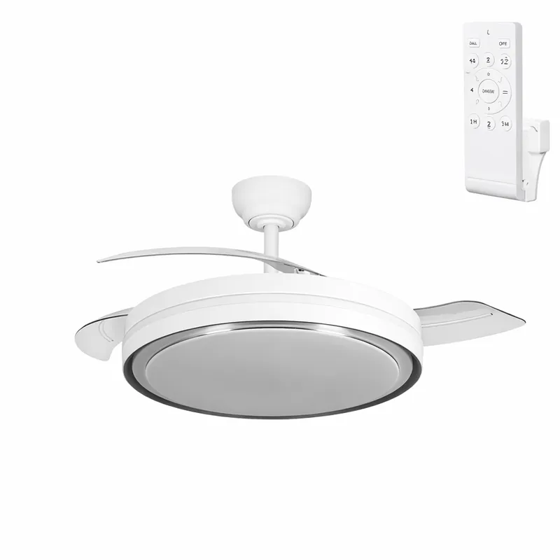 Vit/Silver DC-fläkt sommar-vinterfunktion 60w 6980lm 3500-4000-6500k