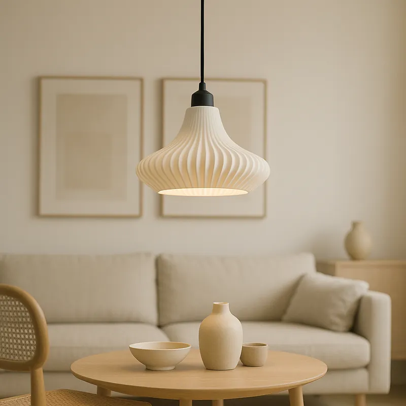 Vita Pendellampa Vit/Svart Takrosett/Svart Kabel