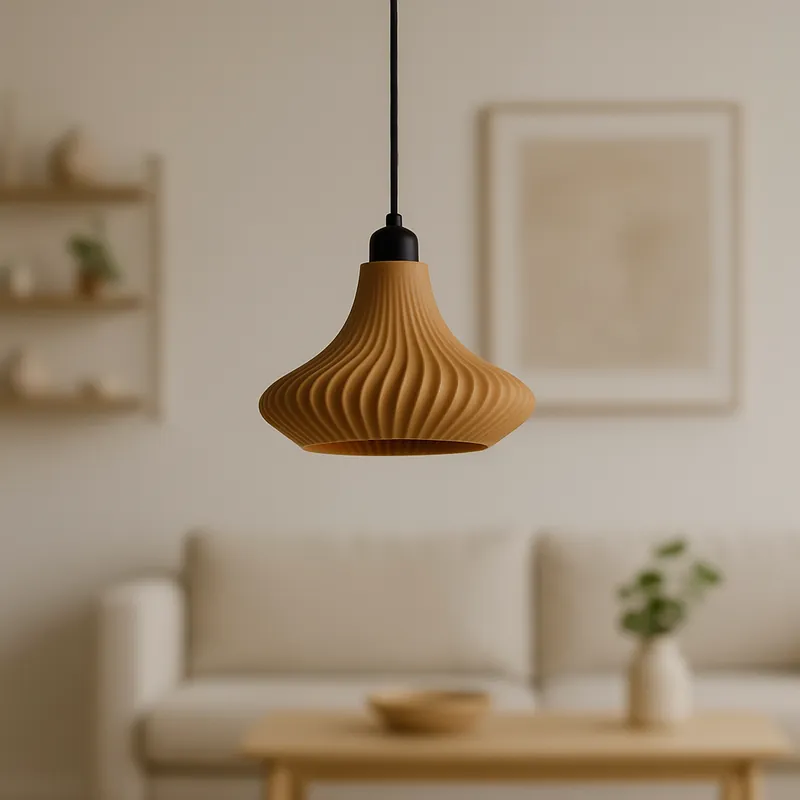 Vita Pendellampa Beige/Svart Takrosett/Svart Kabel